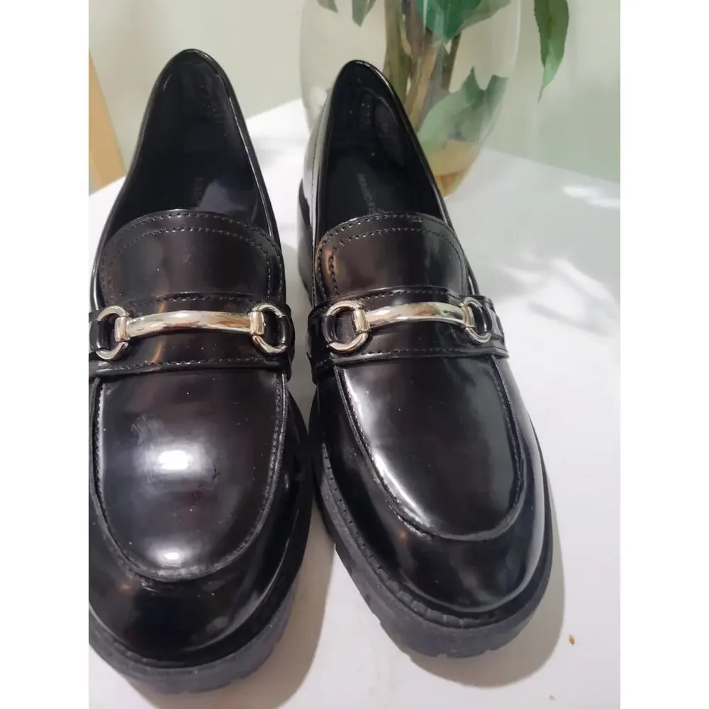 NEW MARC FISHER black block heel Shoes 8 - Picture 4 of 8